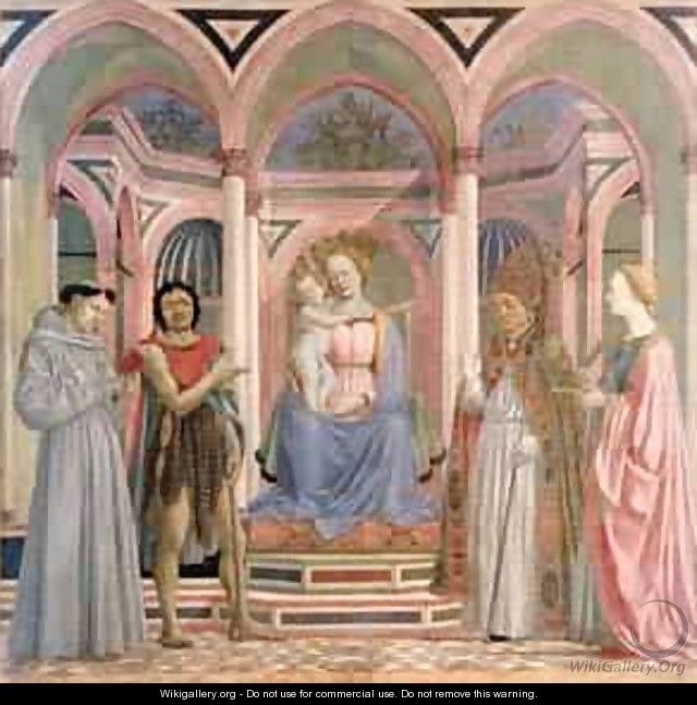 The Madonna And Child With Saints 1445 - Domenico Di Michelino