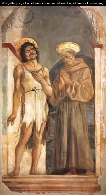 St John The Baptist And St Francis 1454 - Domenico Di Michelino