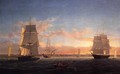 Boston Harbor at Sunset 1853 - Fitz Hugh Lane
