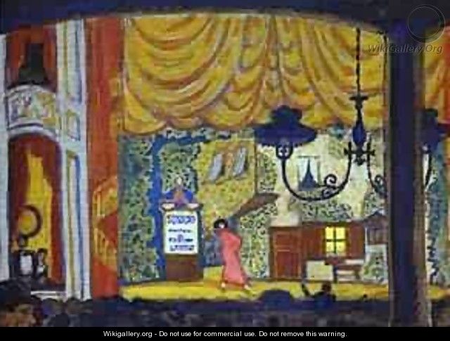 Denmark A Small Theatre 1912 - Mstislav Dobuzhinsky (Mstislavas Dobuzinskis)