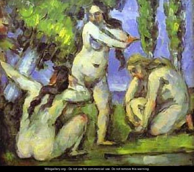 Three Bathers 2 - Paul Cezanne