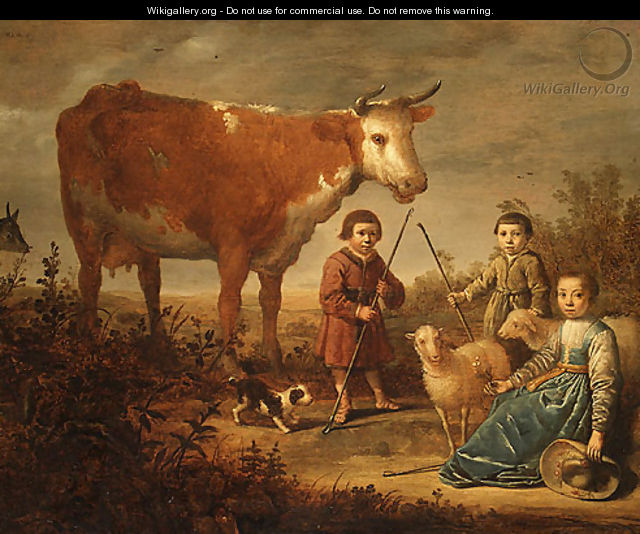 Children and a Cow - Aelbert Cuyp