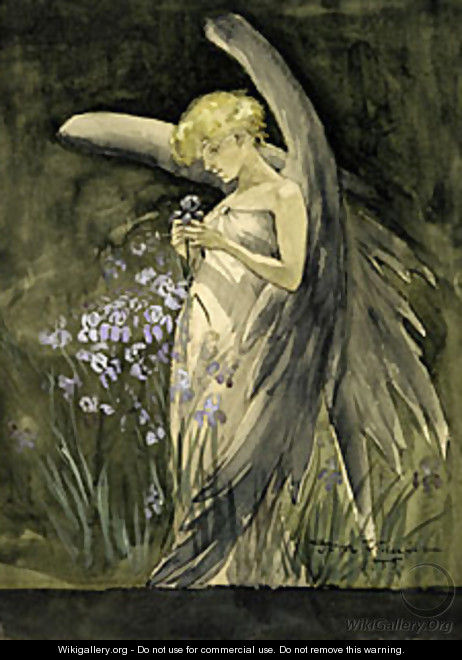 Fairy in Irises 1888 - Jasper Francis Cropsey