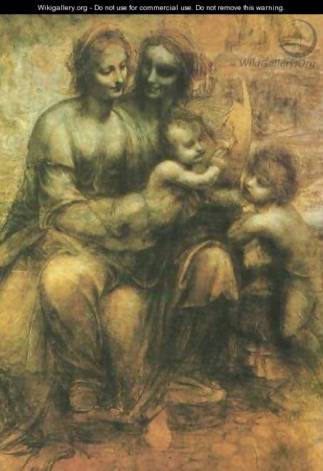 Virgin and Child with John the Baptist and St Anne - Leonardo Da Vinci