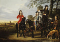 Starting for the Hunt Michiel and Cornelis Pompe van Meerdervoort with Their Tutor and Coachman - Aelbert Cuyp