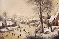 Winter Landscape With Skaters And Bird Trap 1565 - Jan The Elder Brueghel