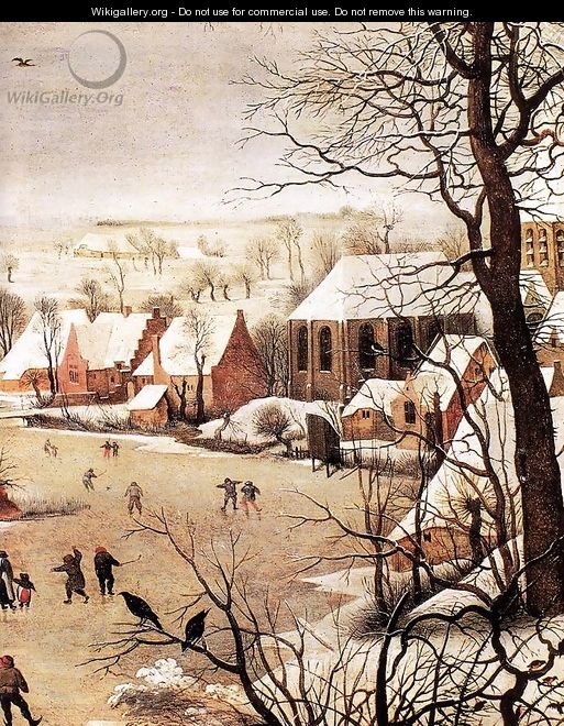 Winter Landscape with Skaters and a Bird Trap (detail) 1565 - Jan The Elder Brueghel