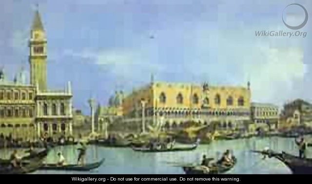 The Molo Seen From The Basin Of San Marco - (Giovanni Antonio Canal) Canaletto
