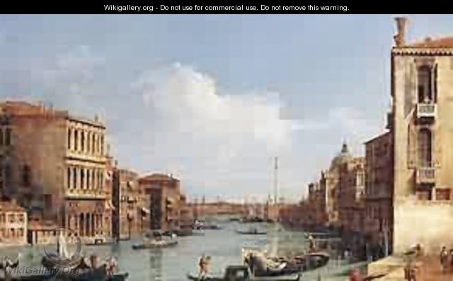 The Grand Canal From Campo S Vio Toward The Bacino 1729-34 - (Giovanni Antonio Canal) Canaletto