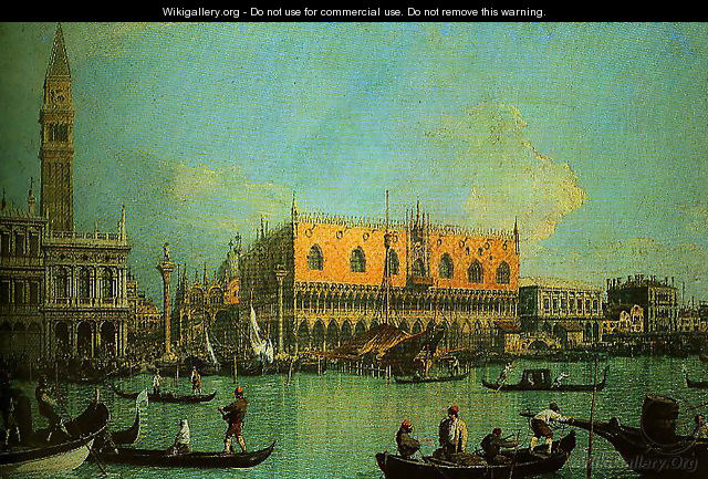 A View of the Ducal Palace in Venice - (Giovanni Antonio Canal) Canaletto
