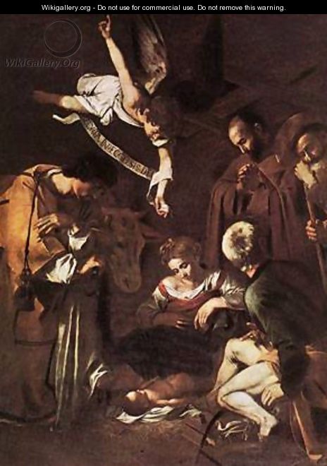 Nativity with St Francis and St Lawrence - Michelangelo Merisi da Caravaggio
