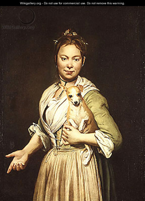 A Woman with a Dog - Giacomo Ceruti (Il Pitocchetto)