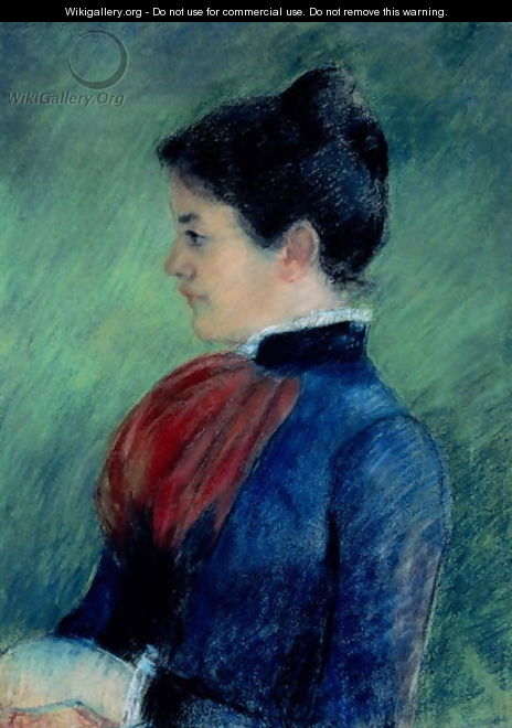 Study of a Woman in a Blue Blouse with a Red Ruff 1895 - Mary Cassatt