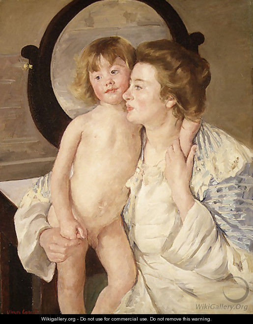 Mother and Child (The Oval Mirror) 1899 - Mary Cassatt