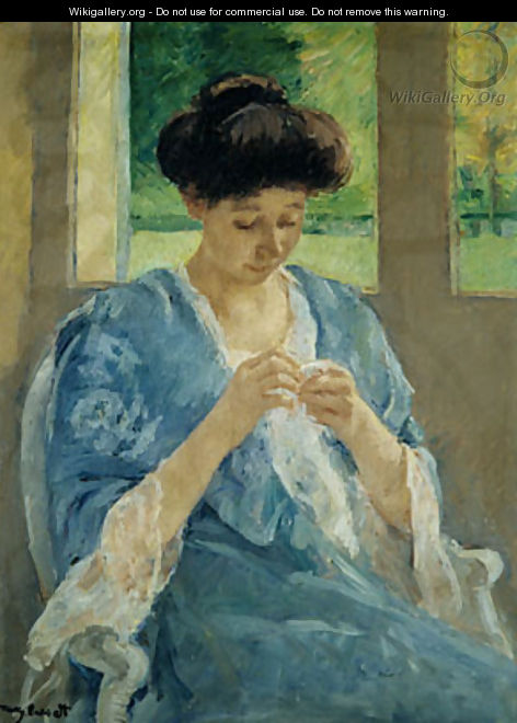 Augusta Sewing Before a Window 1905 - Mary Cassatt