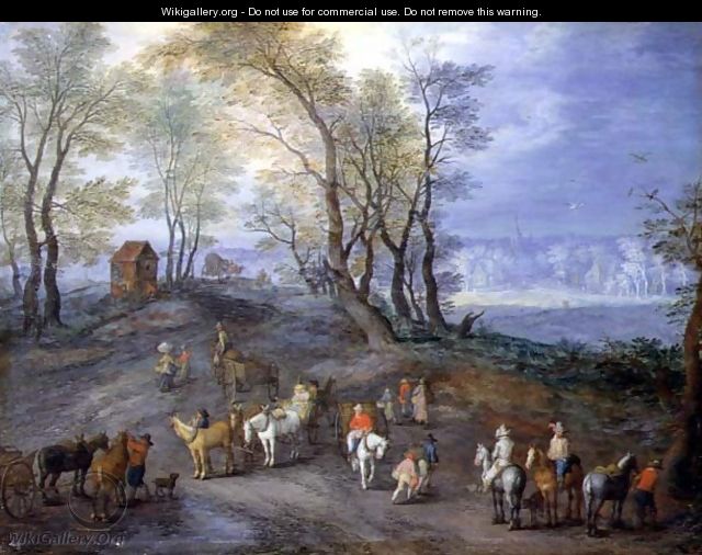 The Road to the Market - Jan The Elder Brueghel
