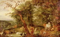 The Garden of Eden in the background The Temptation - Jan The Elder Brueghel