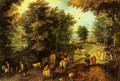 Landscape with a Ford - Jan The Elder Brueghel