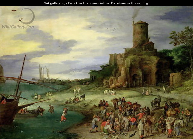 Fishermen on the Shore - Jan The Elder Brueghel