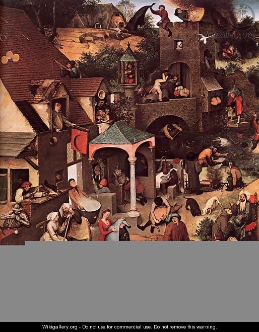 Netherlandish Proverbs (detail) 1559 - Jan The Elder Brueghel