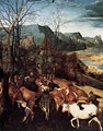 The Return of the Herd (detail) 1565 - Jan The Elder Brueghel