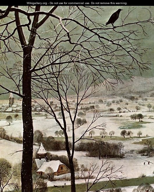 The Hunters in the Snow (detail) 1565 2 - Jan The Elder Brueghel