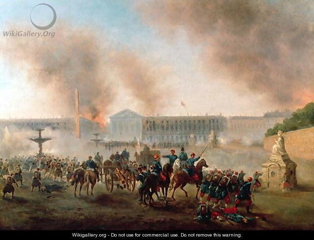 Battle in the Place de la Concorde 1871 - Hans Bollongier