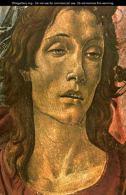 San Barnaba Altarpiece (Detail Head Of St John) 1490 - Sandro Botticelli (Alessandro Filipepi)