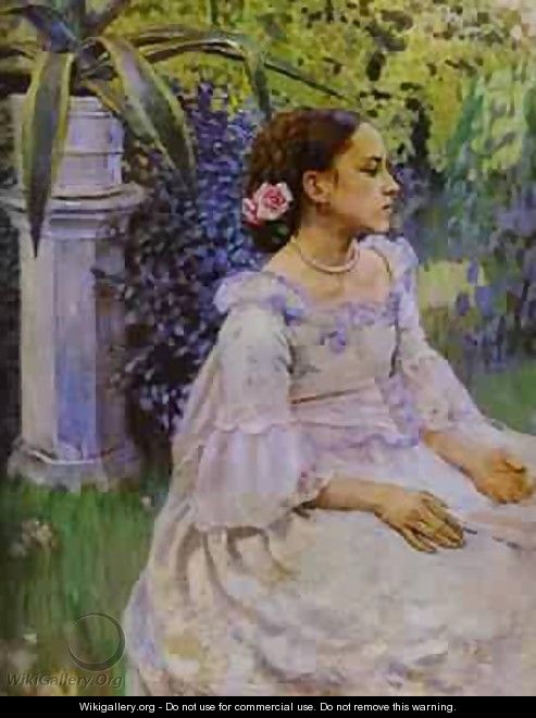 Self Portrait With Sister Detail 1898 - Viktor Elpidiforovich Borisov-Musatov