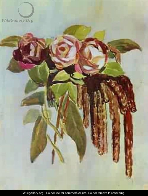Roses And Catkins 1901-1903 - Viktor Elpidiforovich Borisov-Musatov