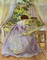 Lady Embroidering 1901 - Viktor Elpidiforovich Borisov-Musatov