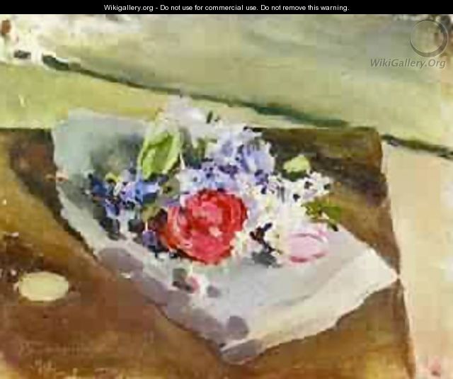 Flowers Sketch 1894 - Viktor Elpidiforovich Borisov-Musatov
