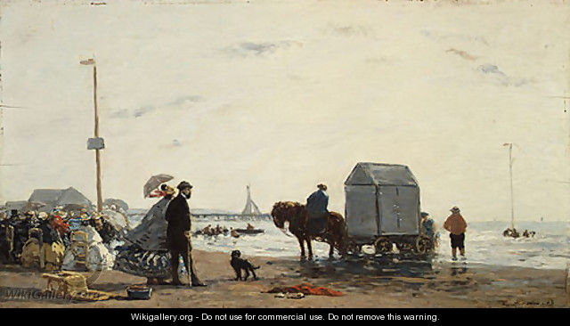 On the Beach at Trouville 1863 - Eugène Boudin