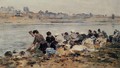 Laundresses on the Banks of the Touques 1886 - Eugène Boudin