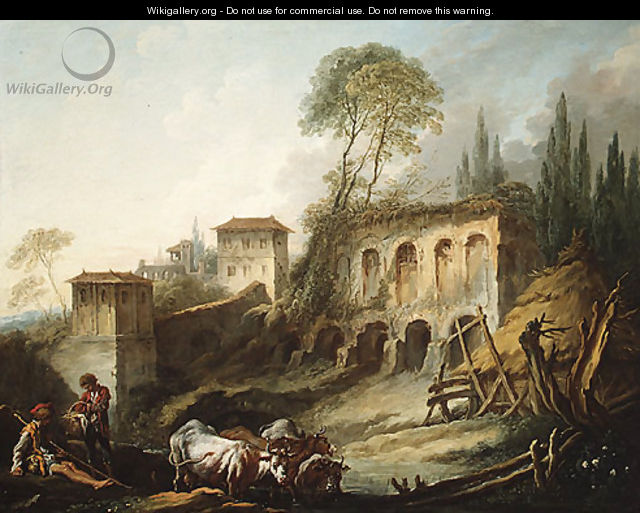 Capriccio View from the Campo Vaccino 1734 - François Boucher
