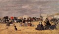 Trouville Beach Scene 1884 - Eugène Boudin