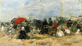 Trouville Beach Scene 1883-1887 - Eugène Boudin