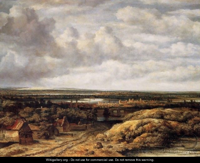 Panorama with Farmhouses along a Road 1655 - Philips Koninck