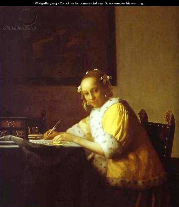Lady Writing A Letter 1665-1670 - Jan Vermeer Van Delft