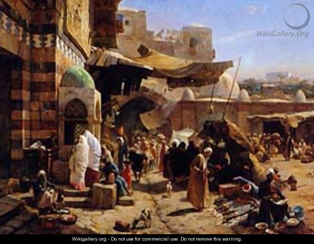 Market in Jaffa - Gustave Bauernfeind