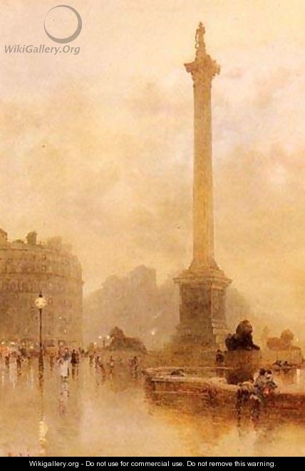Nelsons Column In A Fog - Rose Maynard Barton
