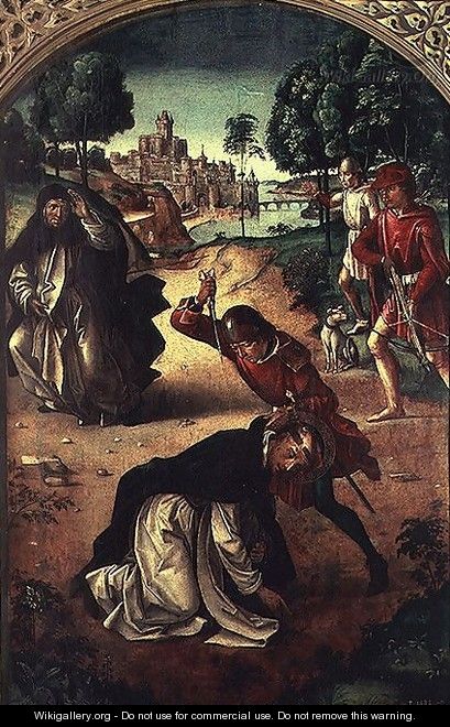 Death of St Peter the Martyr - P. Joos van Gent and Berruguete