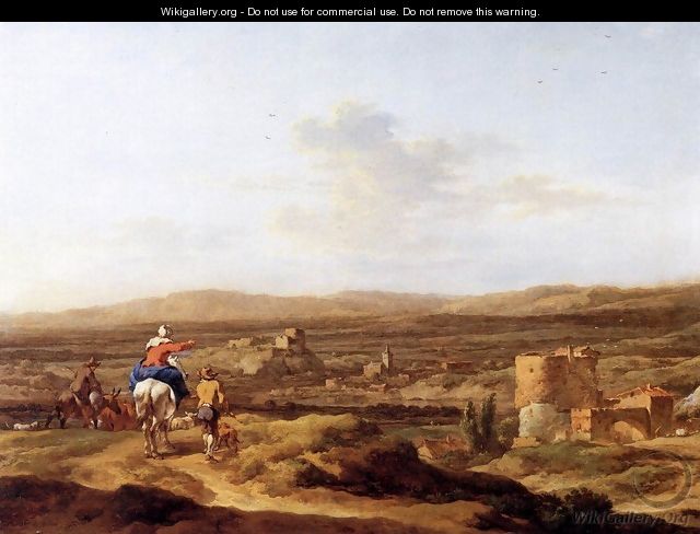 Italian Landscape with Mountain Plateau 1655 - Nicolaes Berchem