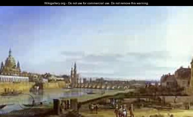 Dresden From The Right Bank Of The Elbe Above The Augustus Bridge 1750 - Bernardo Bellotto (Canaletto)