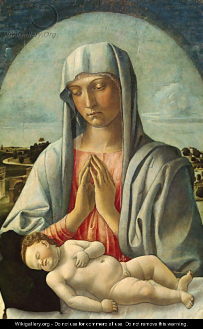 Madonna Adoring the Sleeping Child early 1460s - Giovanni Bellini