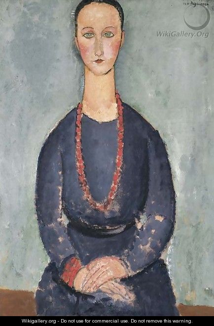 Donna con collana rossa - Amedeo Modigliani