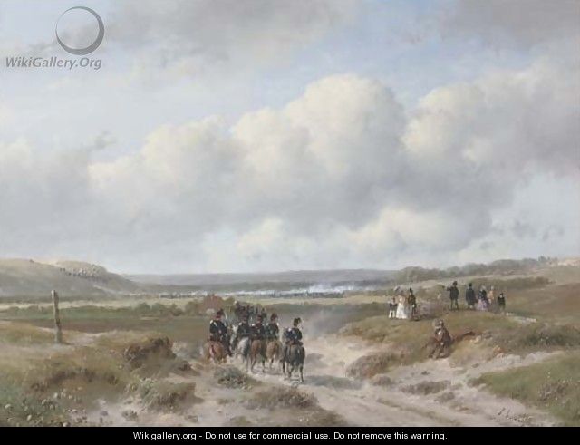 Cavalry on its way to the Ten-day Battle near Hasselt - Andreas Schelfhout