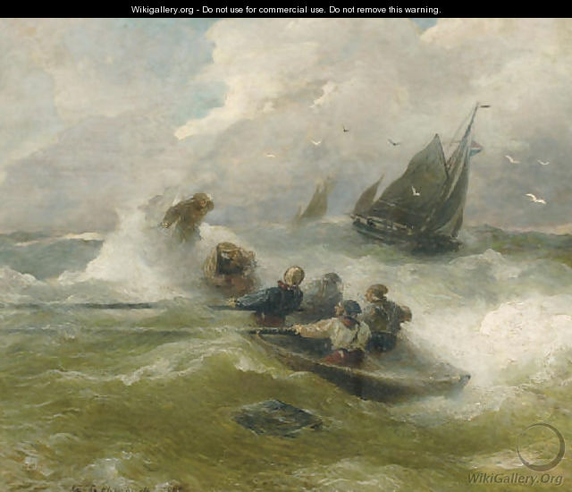 Rowing on rough seas - Andreas Achenbach