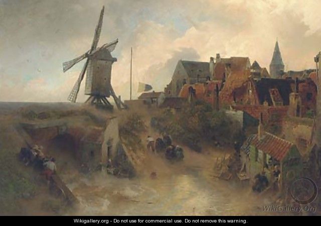 A windmill in a storm - Andreas Achenbach