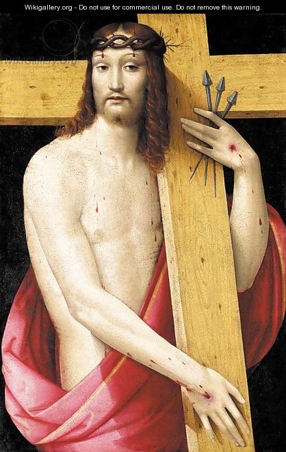 Christ holding the Cross, as the Man of Sorrows - Andrea del Brescianino
